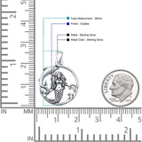 Mermaid & Dolphin Pendant