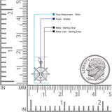 Anchor Ship Wheel Pendant