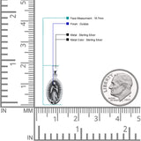 Oval Virgin Mary Pendant