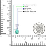 Oval Turquoise Solitaire Pendant