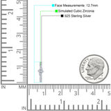 Round Cubic Zirconia Huggie Hoop Earrings 925 Sterling Silver Wholesale