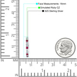 Round Cluster CZ & Ruby CZ Huggie Hoop Earrings 925 Sterling Silver Wholesale