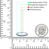 Round CZ Zig Zag Band