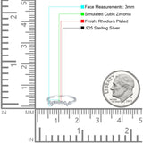 Round CZ Contour Band