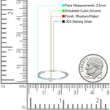 Round CZ Solitaire Ring