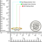 Petite Dainty Ribbon Bow Ring Baguette Cubic Zirconia Yellow Tone 925 Sterling Silver