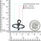 Oxidized Snake Ring