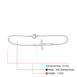 Sideways Cross Bracelet