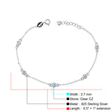 Multicolor CZ Charm Bracelet 