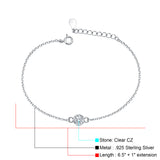Round CZ Solitaire Bracelet