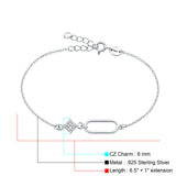 Cluster CZ Adjustable Chain Bracelet