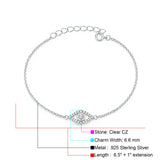 Evil Eye CZ Adjustable Bracelet 