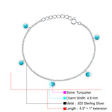Round Turquoise Station Bracelet