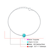 Round Turquoise Adjustable Bracelet 