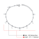 Adjustable Disc Charm Bead Bracelet 