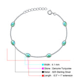 Oval Turquoise Station Bracelet