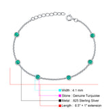 Round Turquoise Station Bracelet