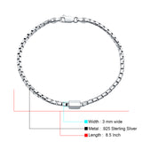 Italian Box Chain Bar Bracelet
