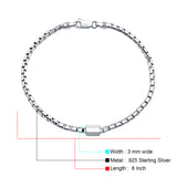 Italian Box Chain Bar Bracelet