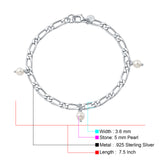 Pearl Figaro Link Chain Bracelet