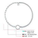 Curb Staple Link Chain Bracelet 