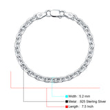 Faceted Oval Rolo Chain Bracelet