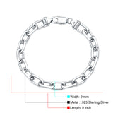 Beveled Long Link Bracelet