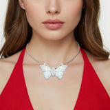 Marquise CZ Butterfly Pendant