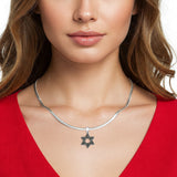 Star of David Pendant Oxidized 925 Sterling Silver Wholesale