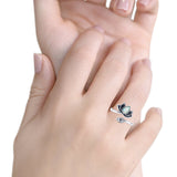 Pear Lab Created White Opal Lotus Ring