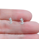 Cat Bow Stud Earrings