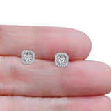 Cushion Cut Stud Earring