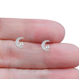 Moon & Star Stud Earrings