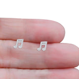 Musical Note Stud Earrings