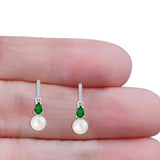 Drop Dangle CZ Stud Earrings