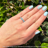 Evil Eye Ring CZ Full Eternity Band.