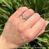 Half Eternity Chevron Ring