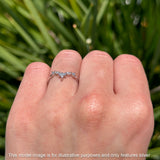 Half Eternity Chevron Ring
