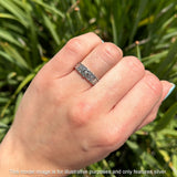 Oxidized Floral Filigree Beaded Band