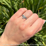 Trinity Bird Oxidized Ring