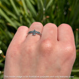 Trinity Bird Oxidized Ring