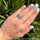 Scarab Ankh Ring Oxidized Band