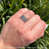 Scarab Ankh Ring Oxidized Band