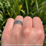 Scarab Ankh Ring Oxidized Band