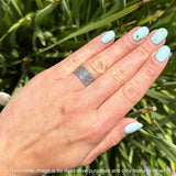 Oxidized Cross Band Faith Ring