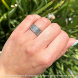 Oxidized Cross Band Faith Ring