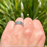 Oxidized Cross Band Faith Ring