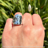 Hammered Spiral Saddle Ring