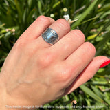 Oxidized Sunbeam Band Sun Ring