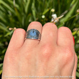 Oxidized Sunbeam Band Sun Ring
